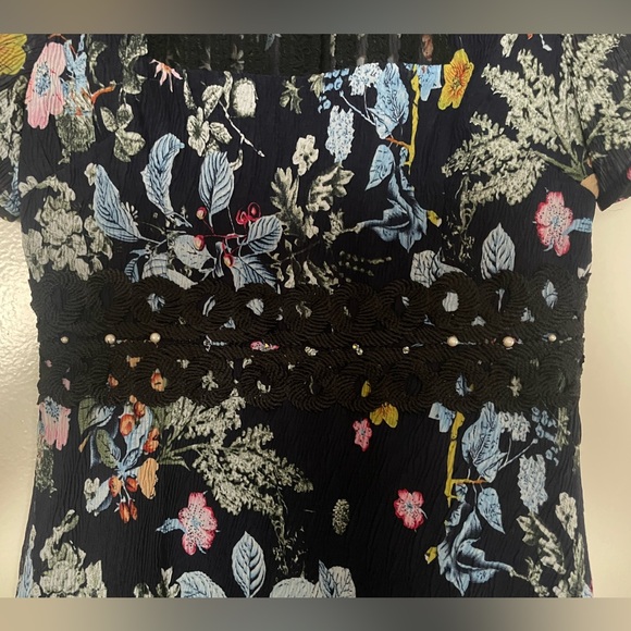 Anthropologie Foxidox Floral Print Short Sleeve Dress Size S - Picture 7 of 12